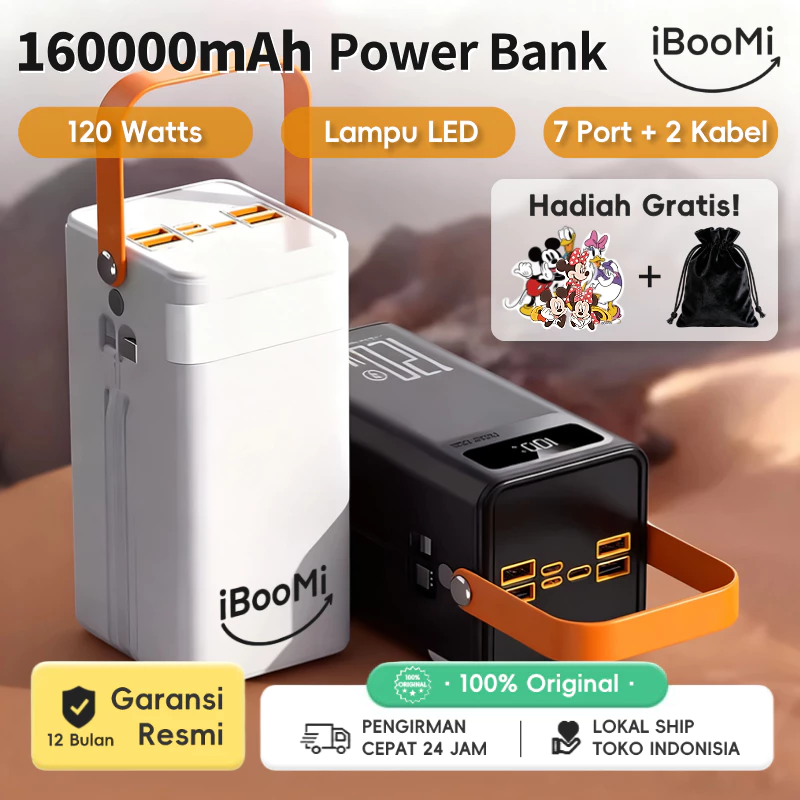 🆘 POWERBANK MONSTER 160.000mAh - Isi HP Satu Keluarga Sampai Aman