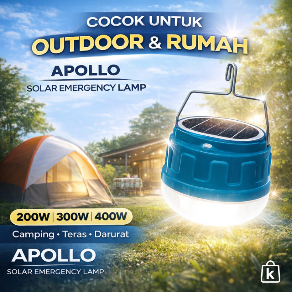 🏕️ BOHLAM GANTUNG AJAIB (APOLLO) - Penerangan Tanpa Kabel
