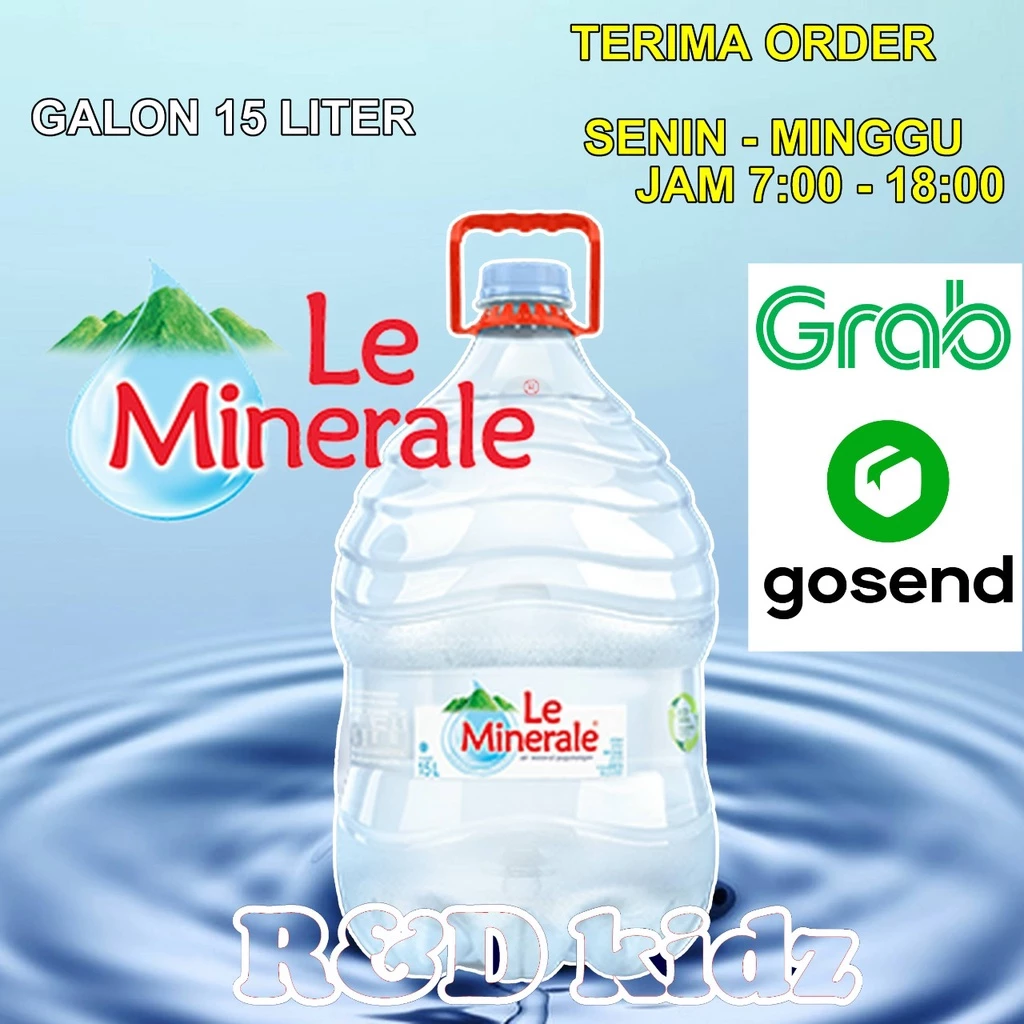 💧 GALON AIR MINERAL 15L - Stok Hidup 5 Hari (Le Minerale)
